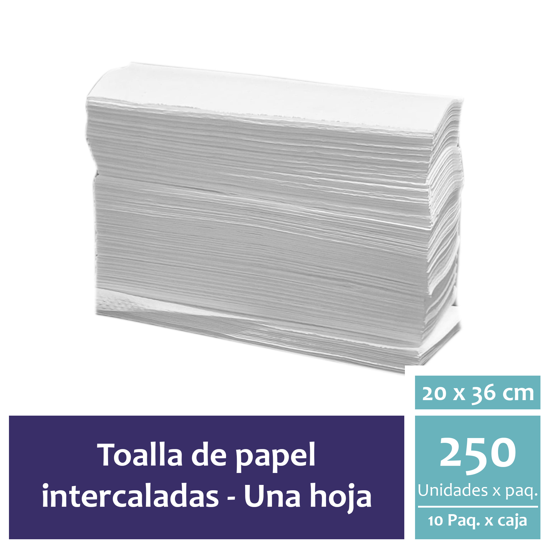 Toallas Intercaladas Blancas Tradicional 2164 - Imagen 2