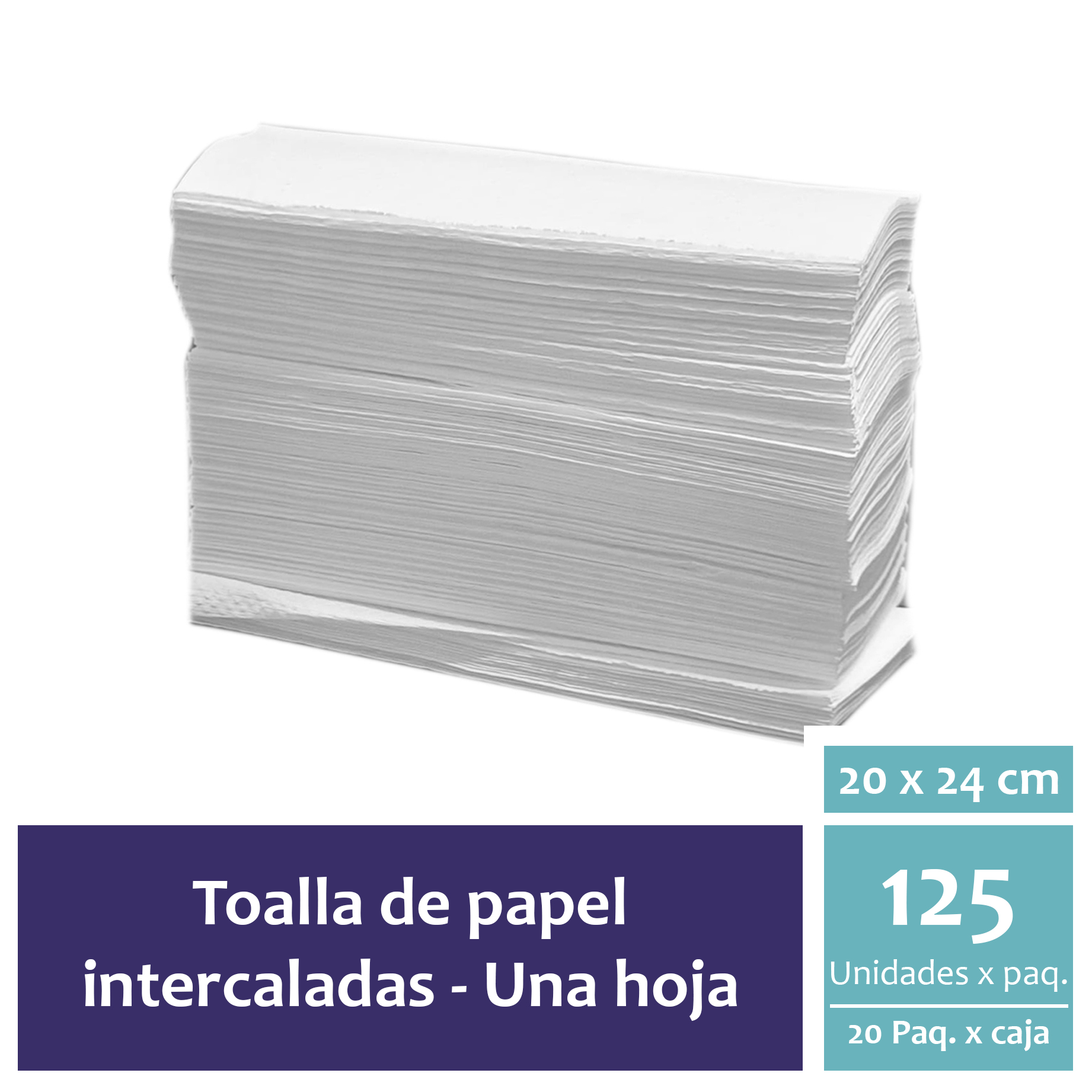 Toallas Intercaladas Blancas Americana 2167 - Imagen 2