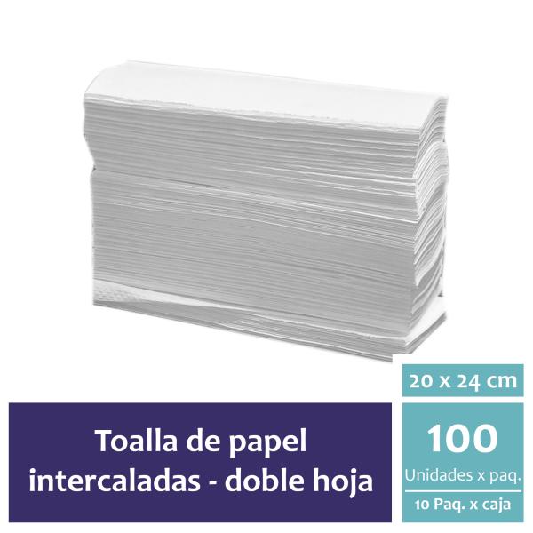 Toallas intercaladas Doble Hoja point to point