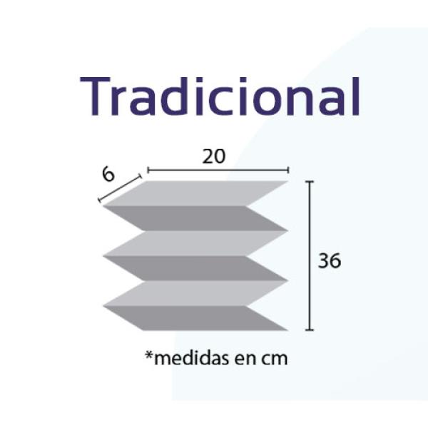 Toallas Intercaladas Blancas Tradicional 2164