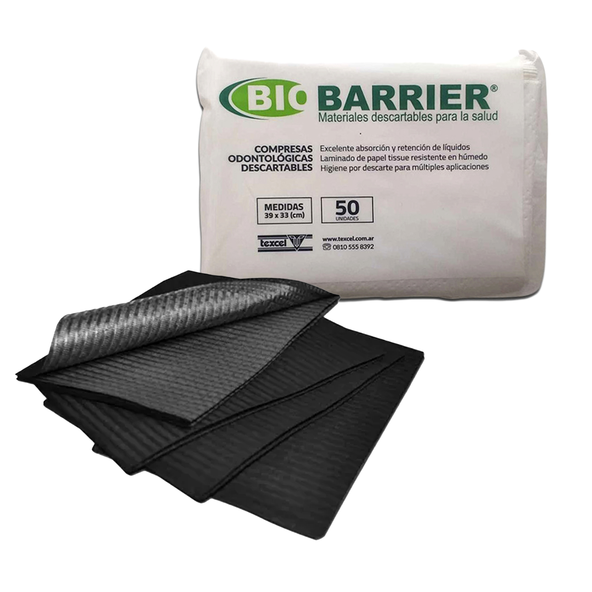 Baberos odontológicos color negro - Imagen 2