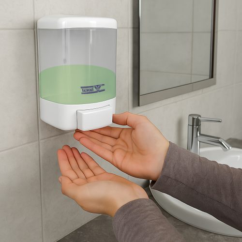 dispensador jabon transparente 6023 ambientada